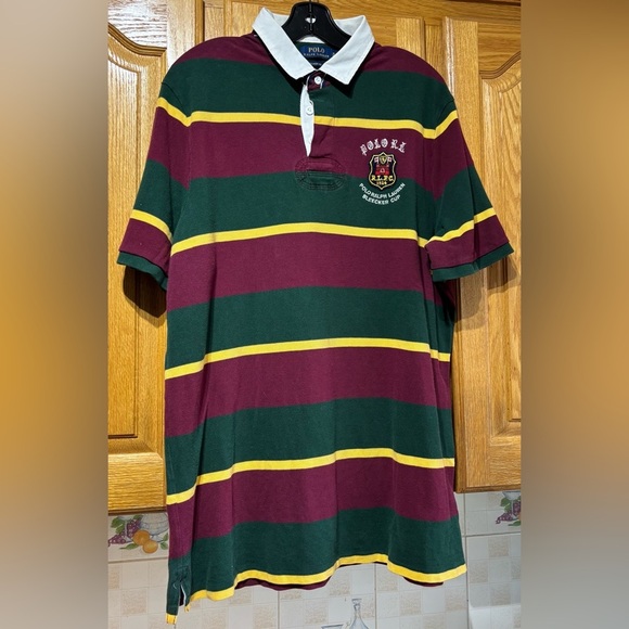 Polo Ralph Lauren Bleeker Cup Short Sleeve Polo Rugby Shirt Men’s XL EUC - Picture 2 of 8